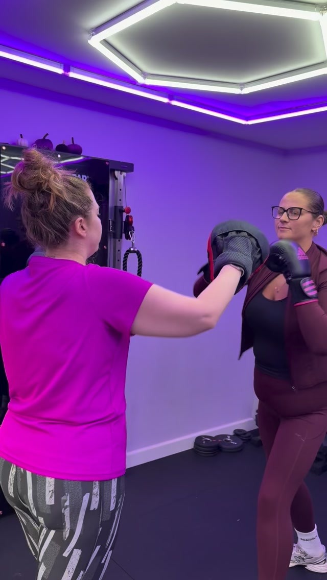 Box Fit pad work with a coach